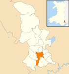 Wales Torfaen Community Cwmbran Central map